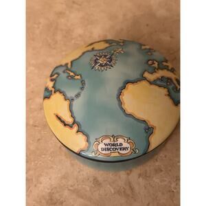 Tiffany & Co. Tauck World Discovery Porcelain Round World Map Trinket Box 2000
